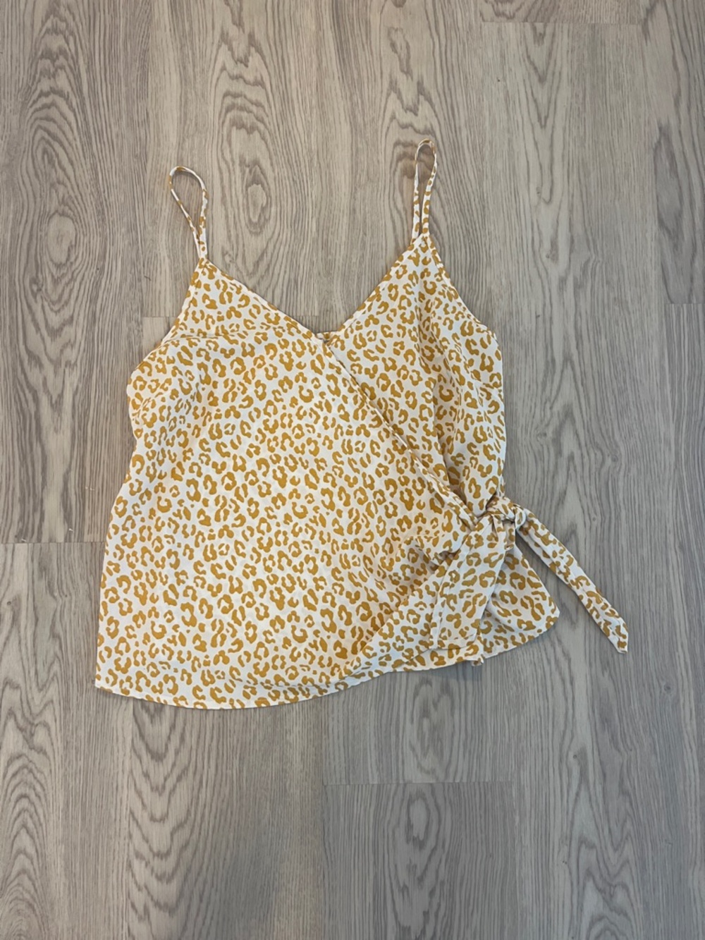 Blu Pepper Mustard Leopard Wrap Cami